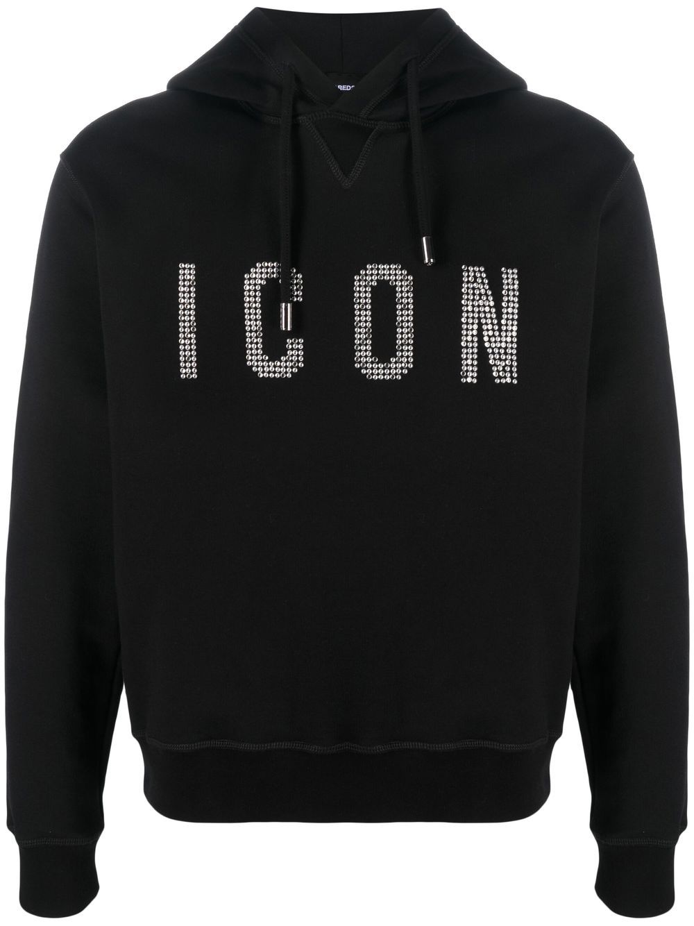 DSQUARED2 Icon 铆钉连帽衫 - 黑色