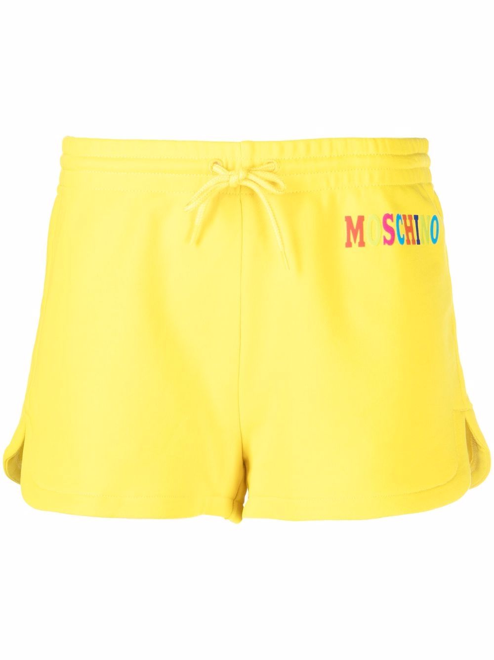 Moschino 莫斯奇诺 logo印花运动短裤 - 黄色