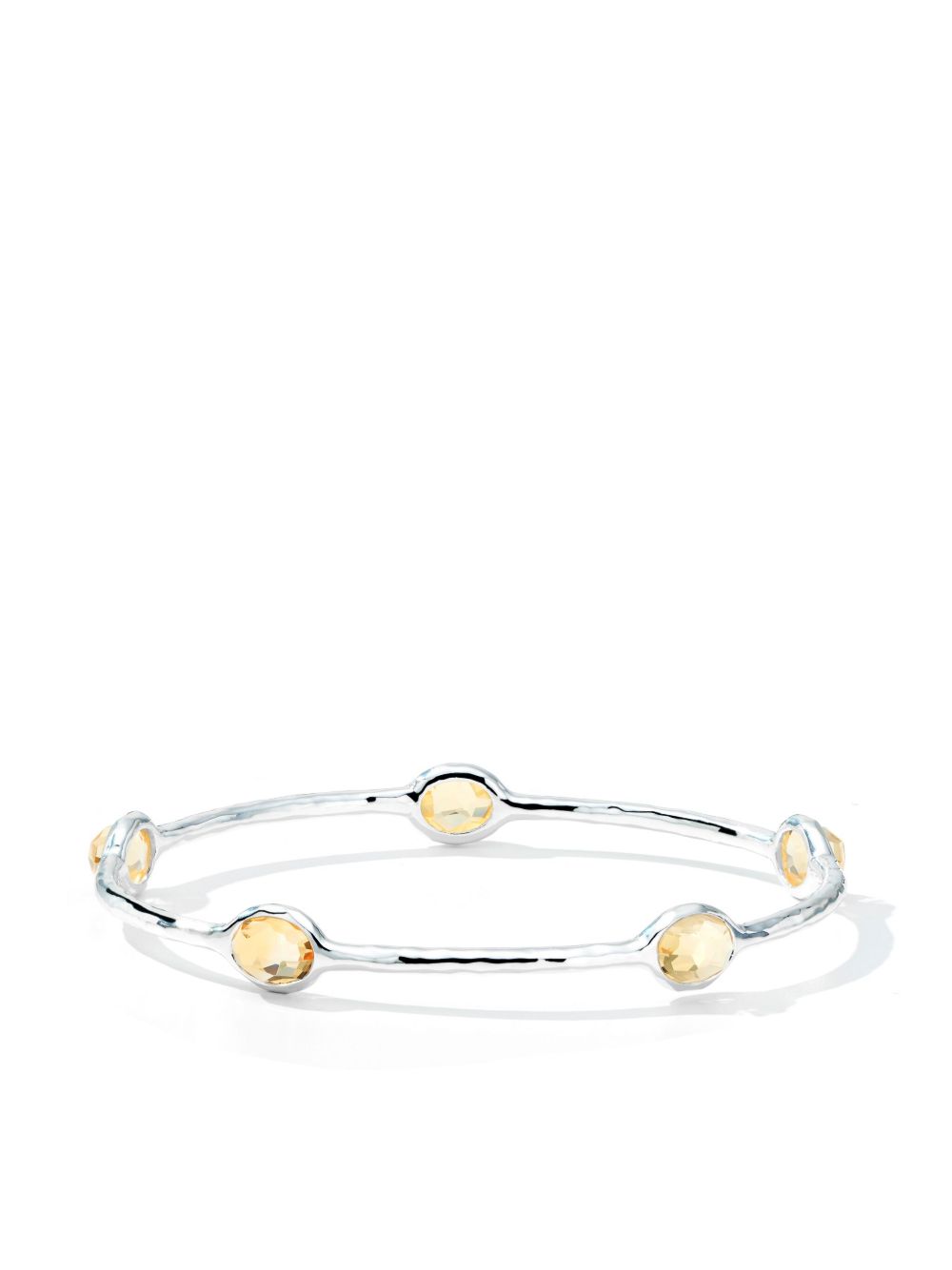 IPPOLITA Rock Candy® 黄晶手镯式手链 - 银色