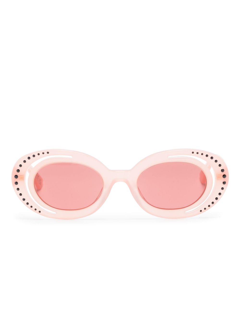 Marni Eyewear 晶饰圆框太阳眼镜 - 粉色