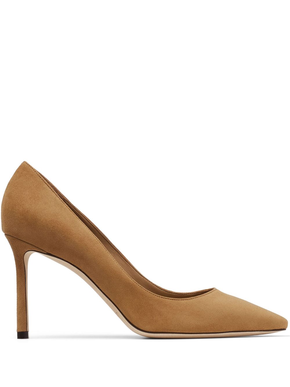 Jimmy Choo Romy 绒面皮高跟鞋 - 褐色