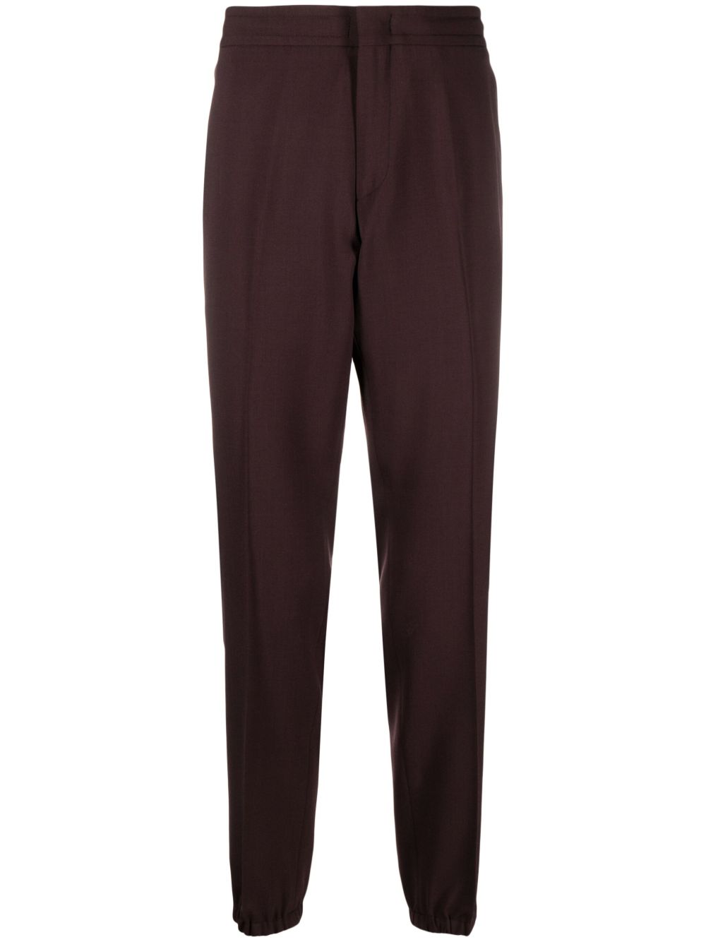 Zegna 棉锥形裤 - 紫色
