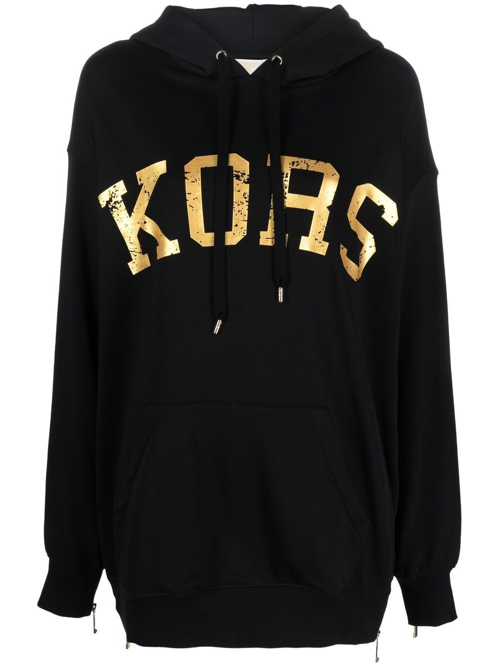 Michael Michael Kors logo印花连帽衫 - 黑色