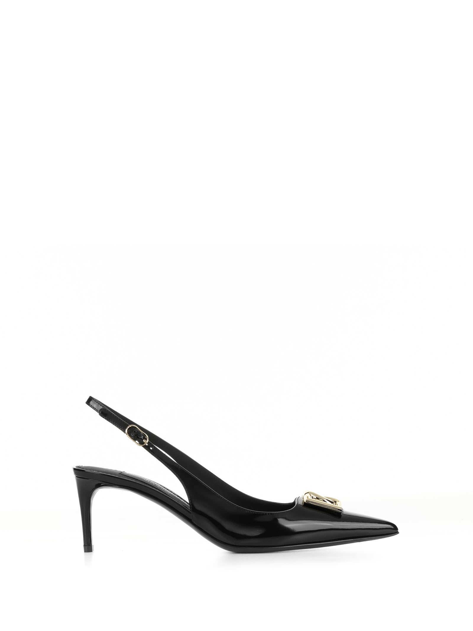 Dolce & Gabbana 皮革露跟logo高跟鞋