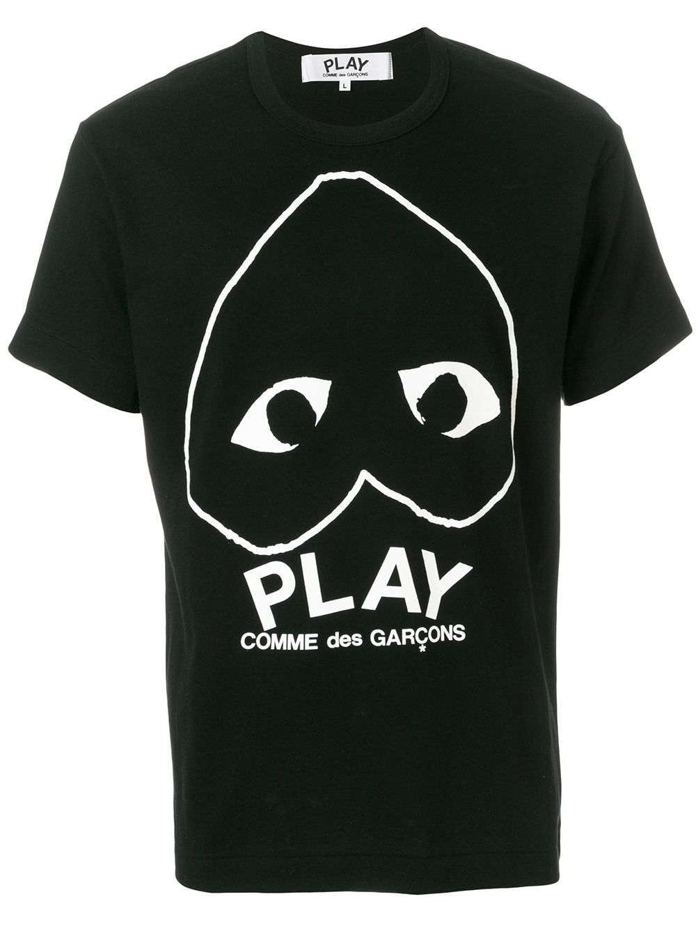 Comme Des Garçons Play 爱心图案T恤 - 黑色