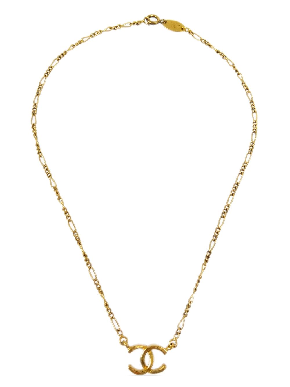 CHANEL Pre-Owned CC 吊饰项链（1982年典藏款） - 金色