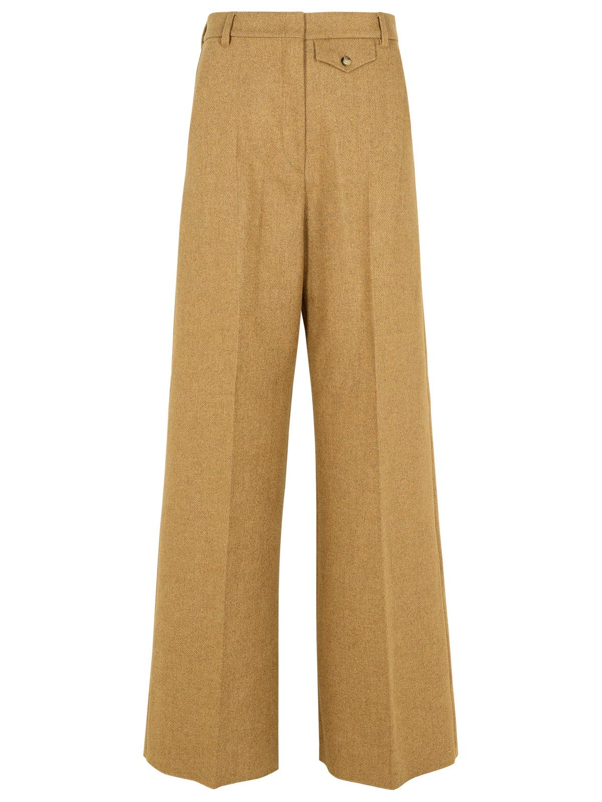 SportMax udente 棕色羊毛混纺裤