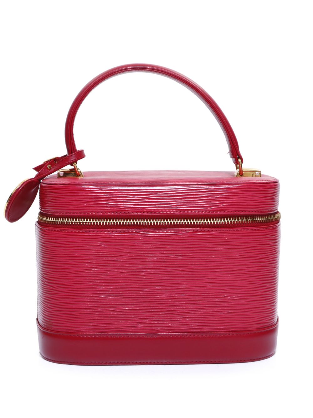 Valentino Garavani Pre-Owned logo吊饰皮质化妆包 - 红色