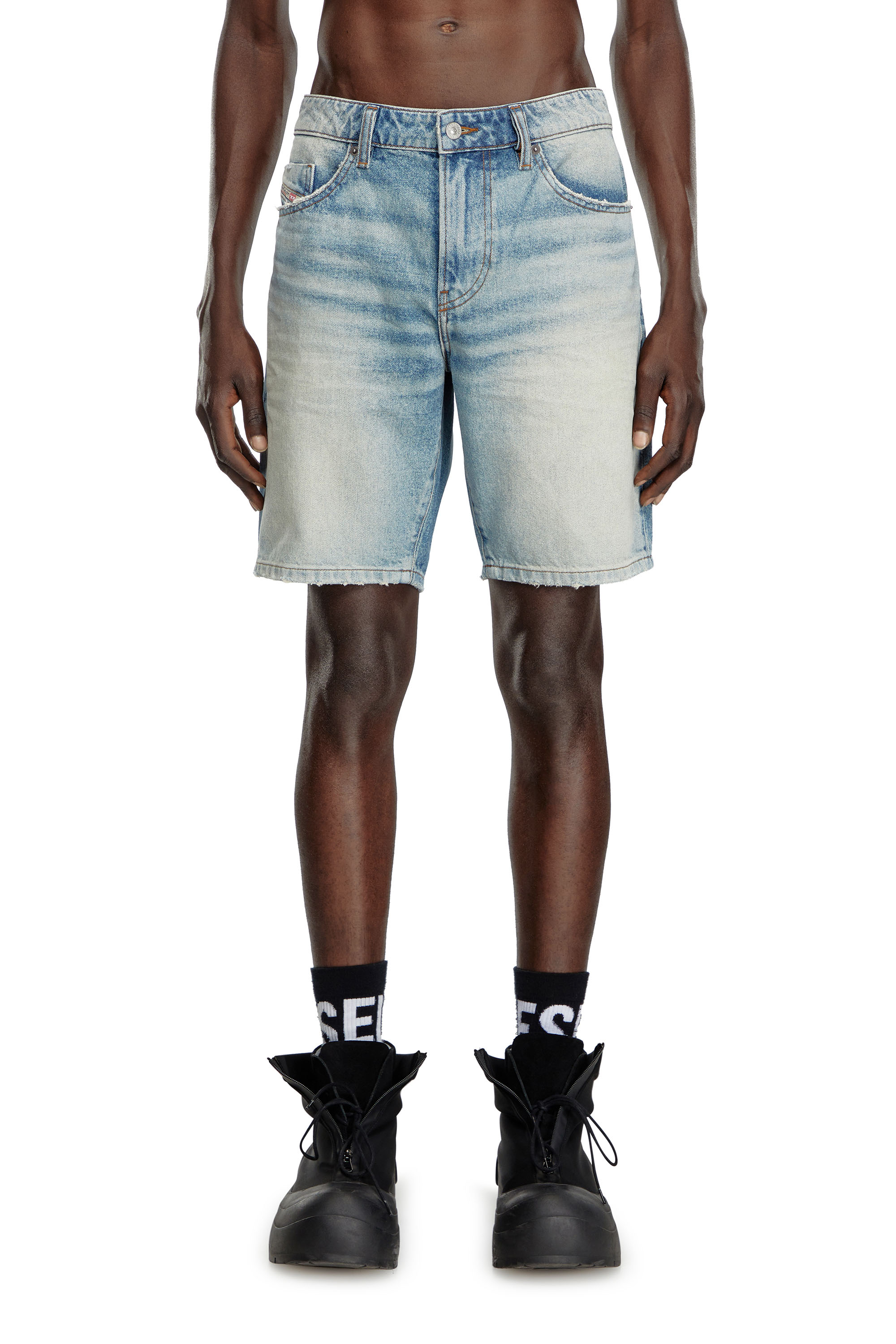 Diesel - Slim denim shorts - Shorts - Man - Blue