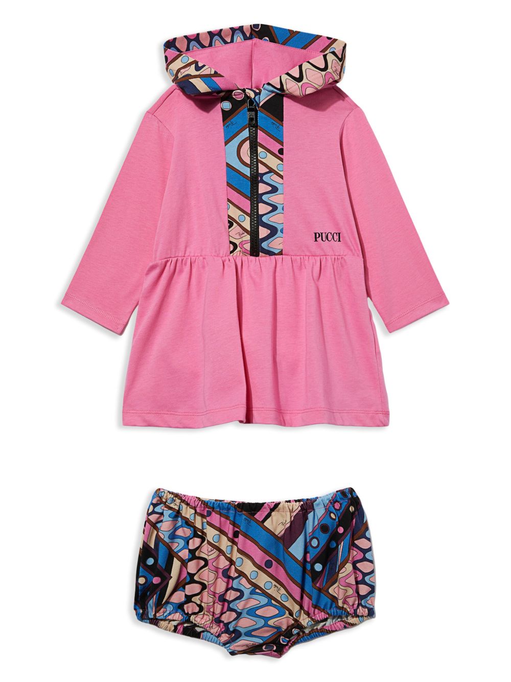 PUCCI Junior Vivara 印花连衣裙套装 - 粉色