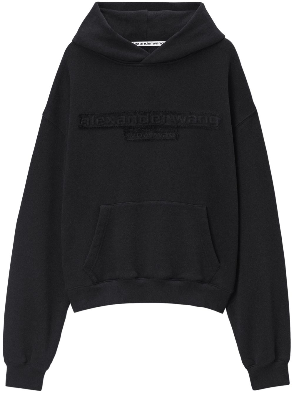 Alexander Wang 仿旧logo连帽衫 - 黑色