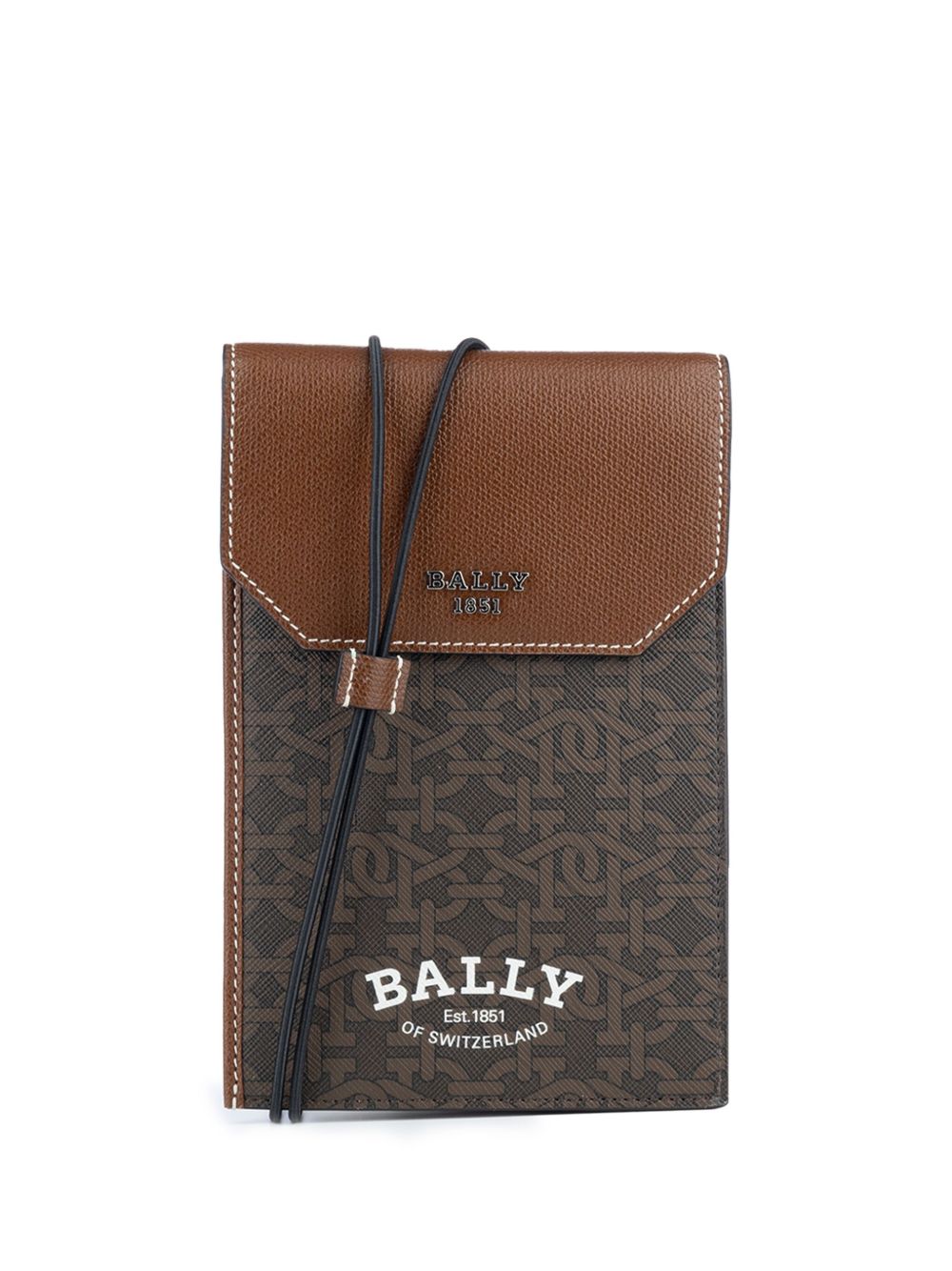 Bally 挂脖绳钱包 - 褐色