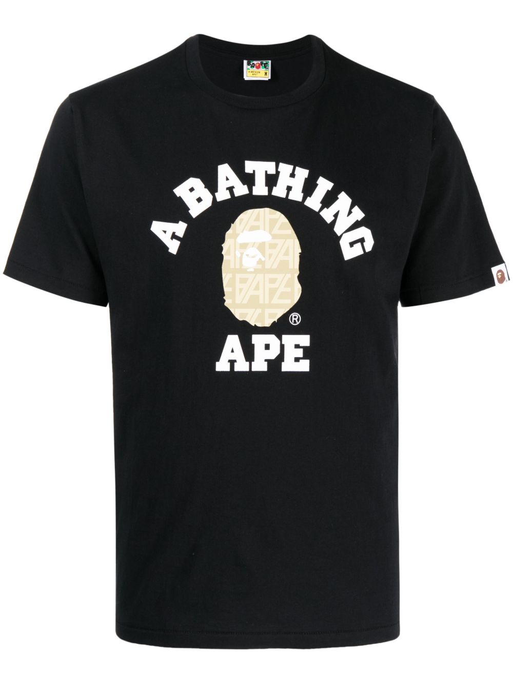 A BATHING APE® logo印花棉T恤 - 黑色