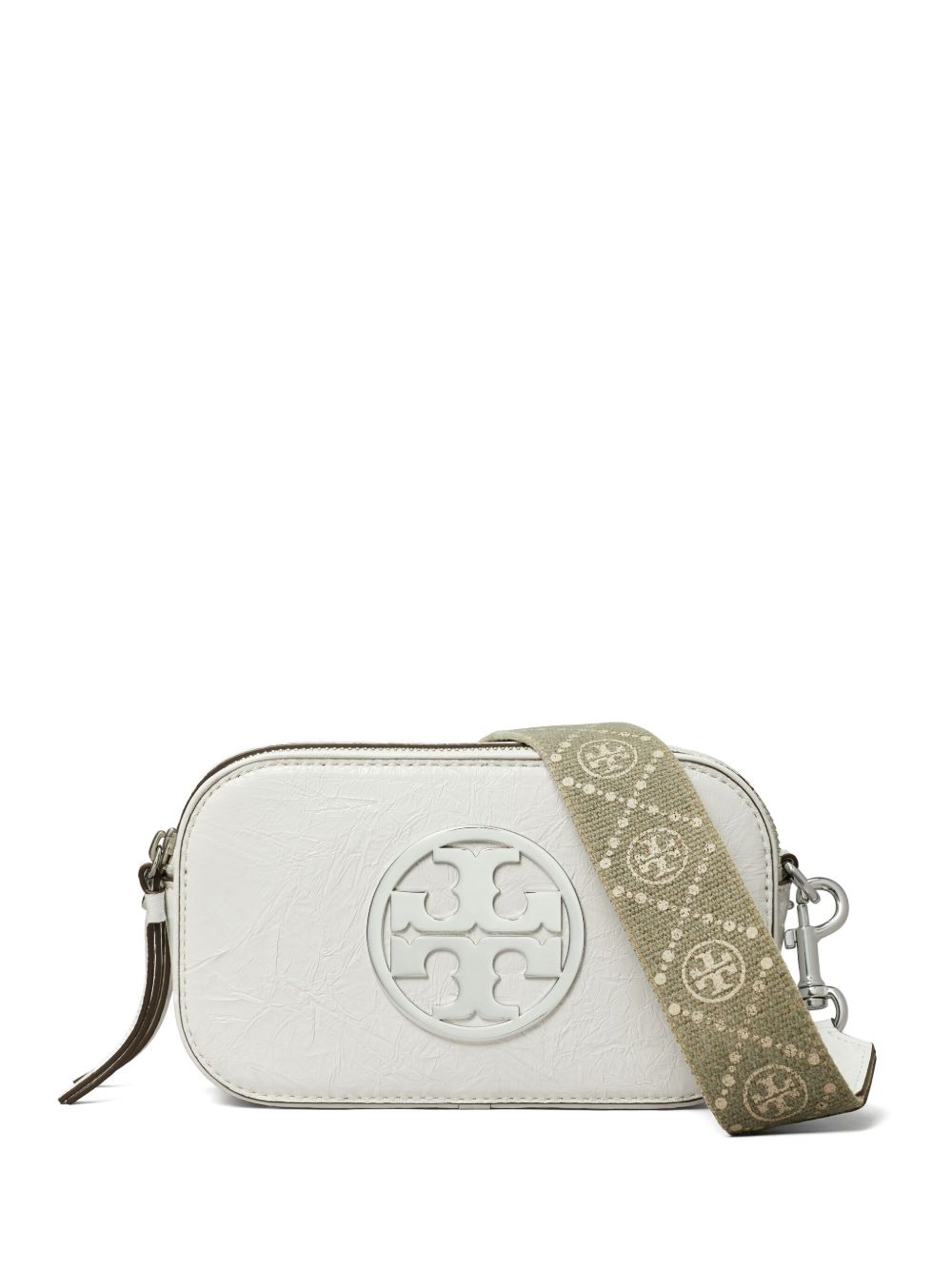 Tory Burch Miller Crinkle 迷你斜挎包 - 白色