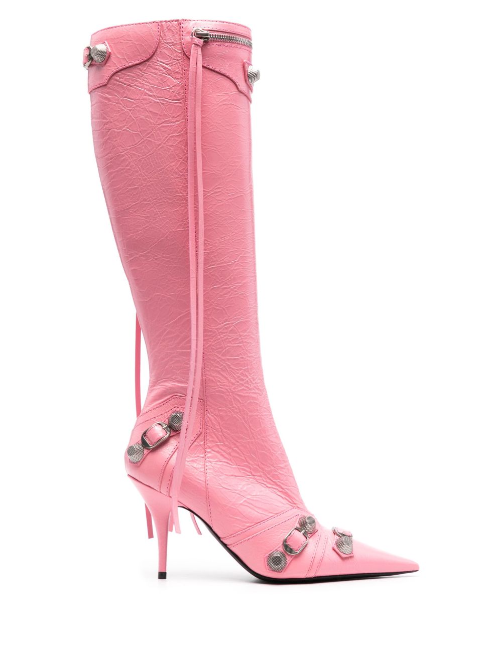 Balenciaga Cagole 尖头及膝靴 - 粉色