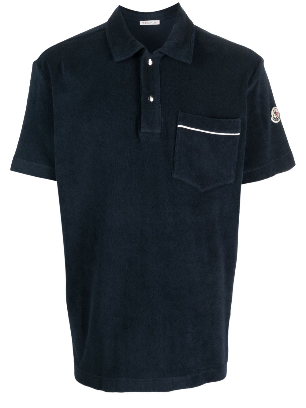 Moncler 标贴棉polo衫 - 蓝色