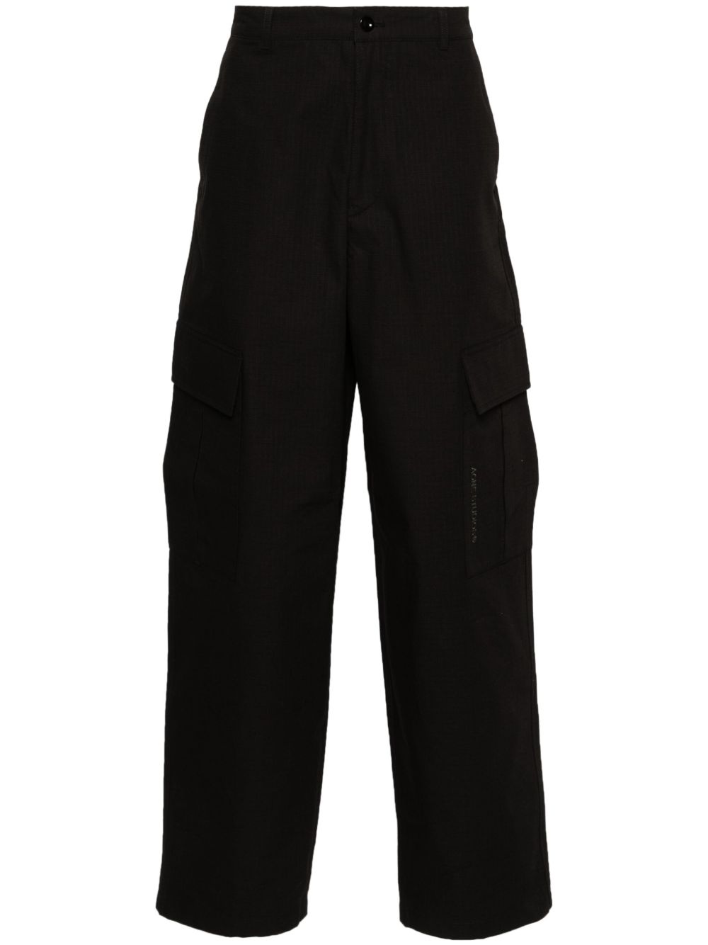 Acne Studios 防撕裂格纹工装长裤 - 黑色