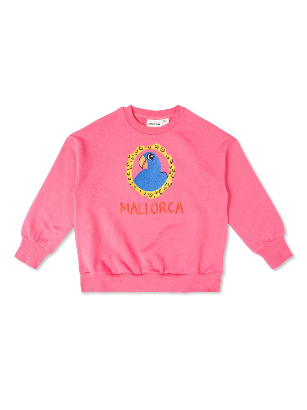 Mini Rodini Mallorca 鹦鹉刺绣毛衣 - 粉色