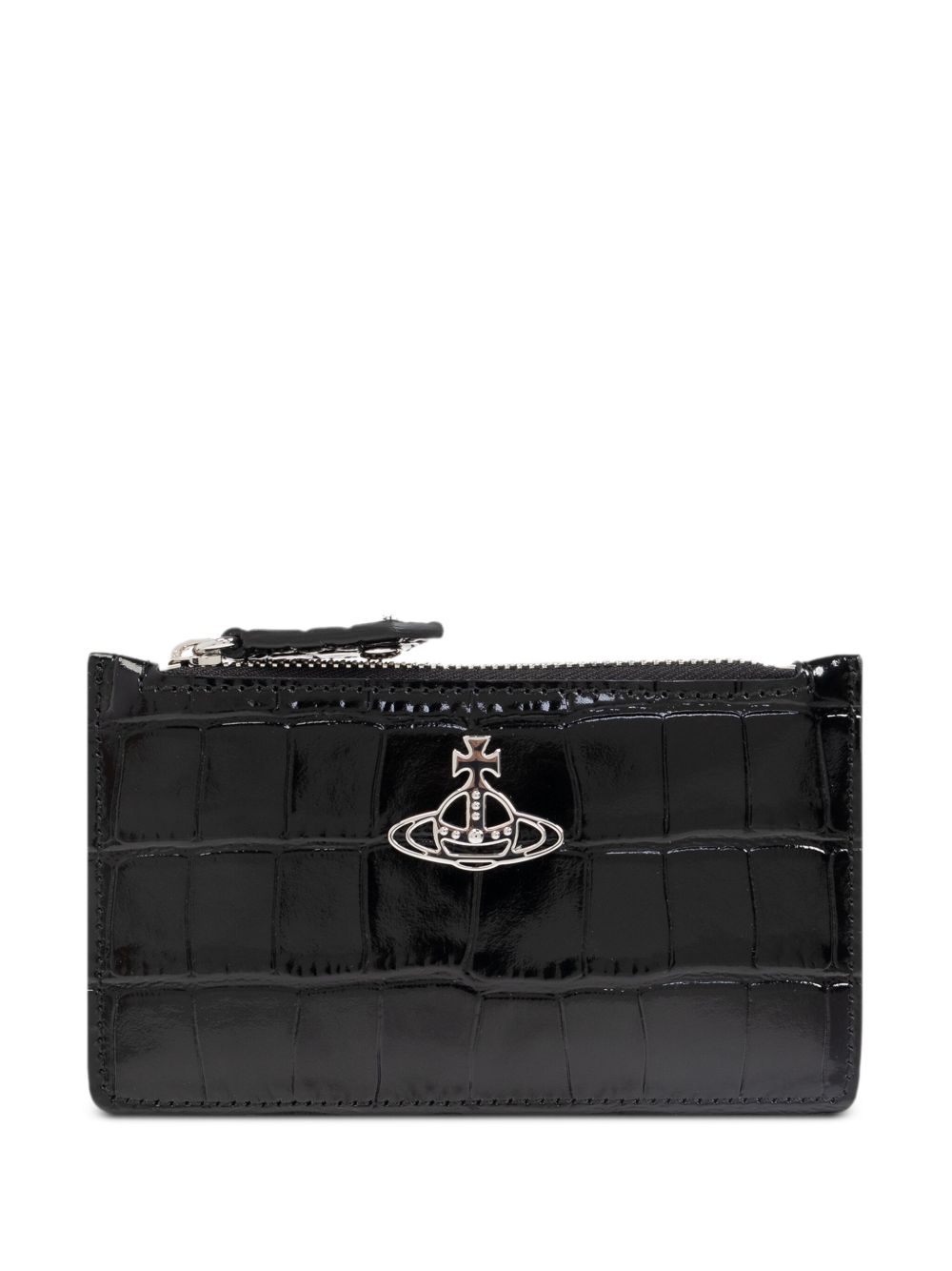 Vivienne Westwood Orb-plaque card holder - 黑色