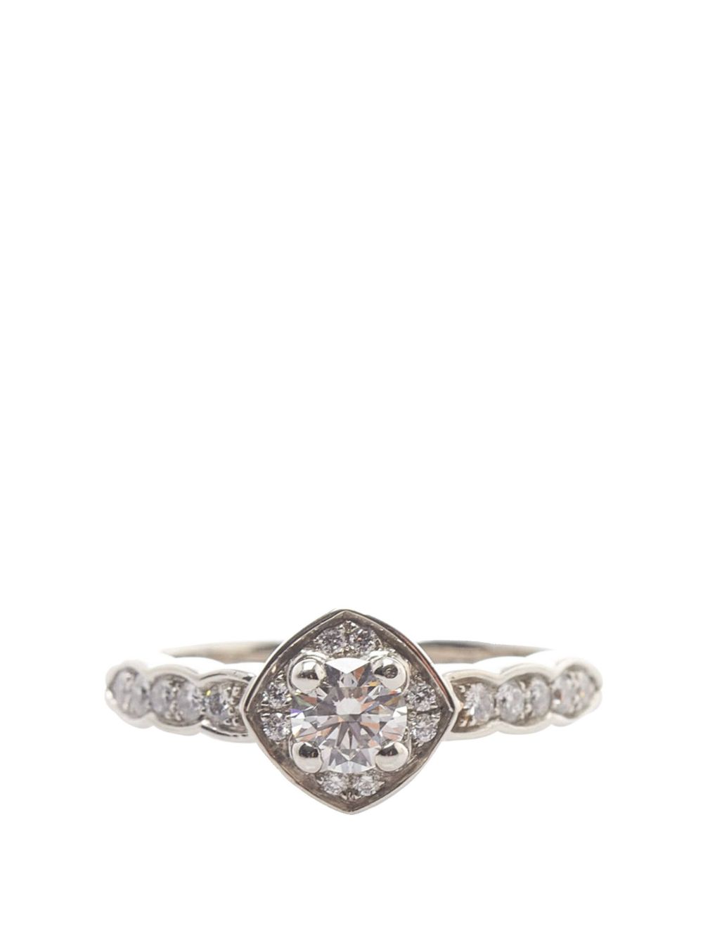 CHANEL Pre-Owned Coco Crash Half Eternity Diamond 戒指（典藏款） - 银色