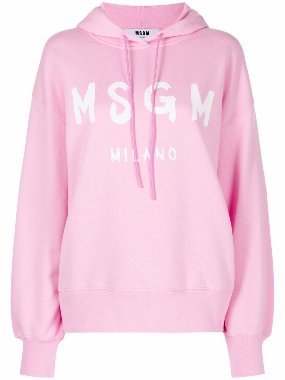 MSGM logo印花连帽衫 - 粉色