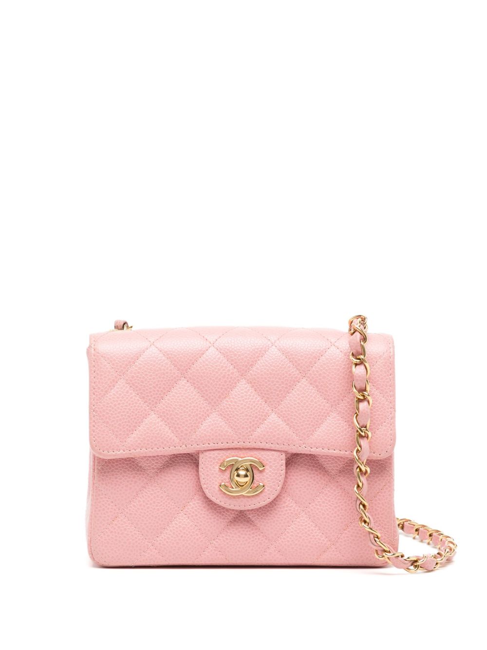 CHANEL Pre-Owned Classic Flap 方形迷你单肩包（2005年典藏款） - 粉色