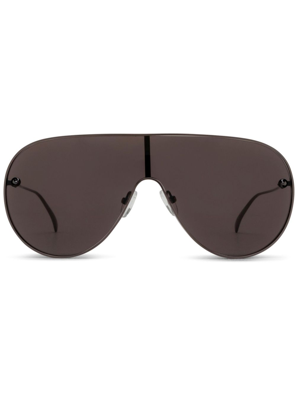 Alexander McQueen Eyewear 超大镜框太阳眼镜 - 灰色