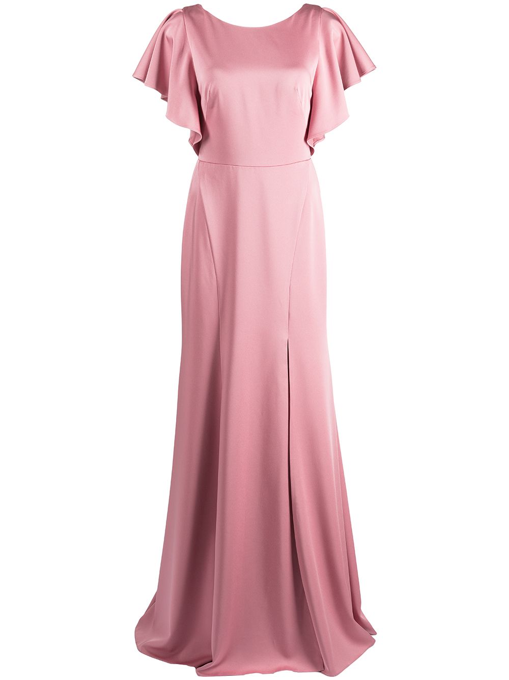 Marchesa Notte Bridesmaids 短袖及地连衣裙 - 粉色