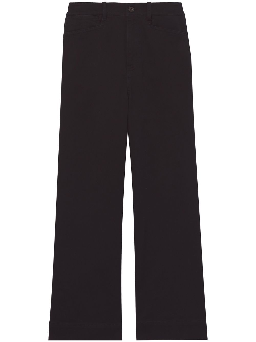 Proenza Schouler White Label 棉斜纹布露踝裙裤 - 黑色