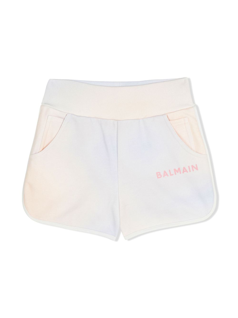 Balmain Kids 扎染棉短裤 - 蓝色