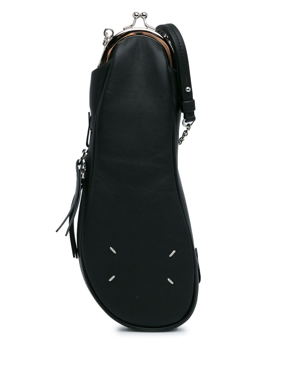 Maison Martin Margiela Pre-Owned Tabi 皮质斜挎包（2020-2024年典藏款） - 黑色