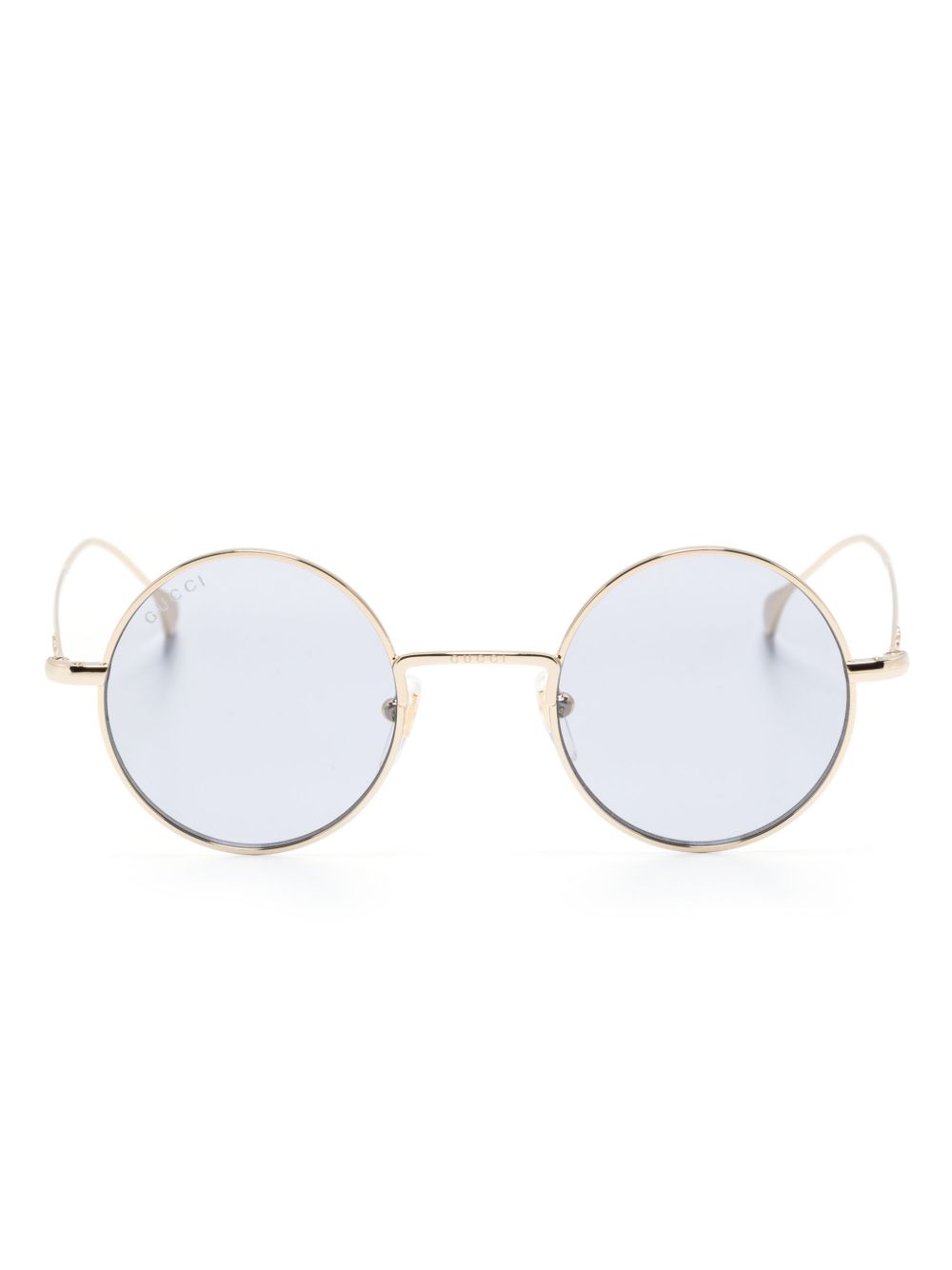 Gucci Eyewear 圆框太阳眼镜 - 金色