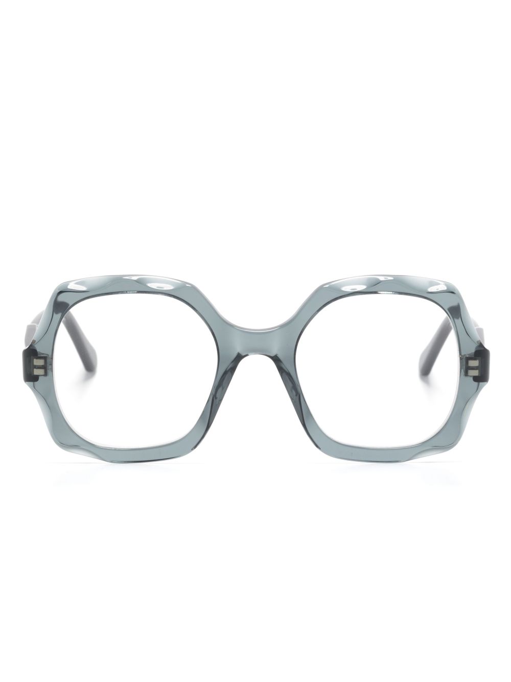 Chloé Eyewear 几何形框眼镜 - 黑色