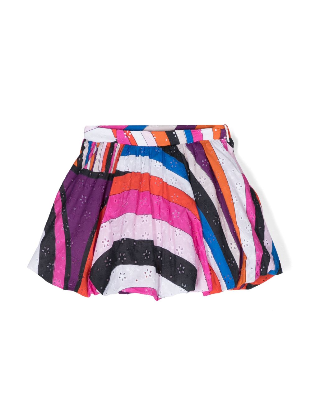 PUCCI Junior Marmo 印花泡泡半身裙 - 粉色