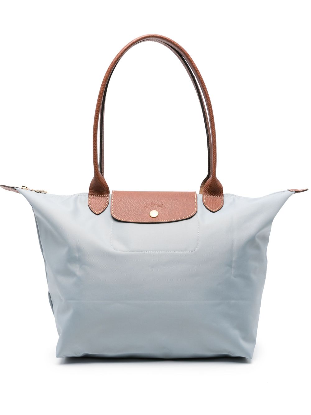 Longchamp Le Pliage 大号涂层设计托特包 - 灰色