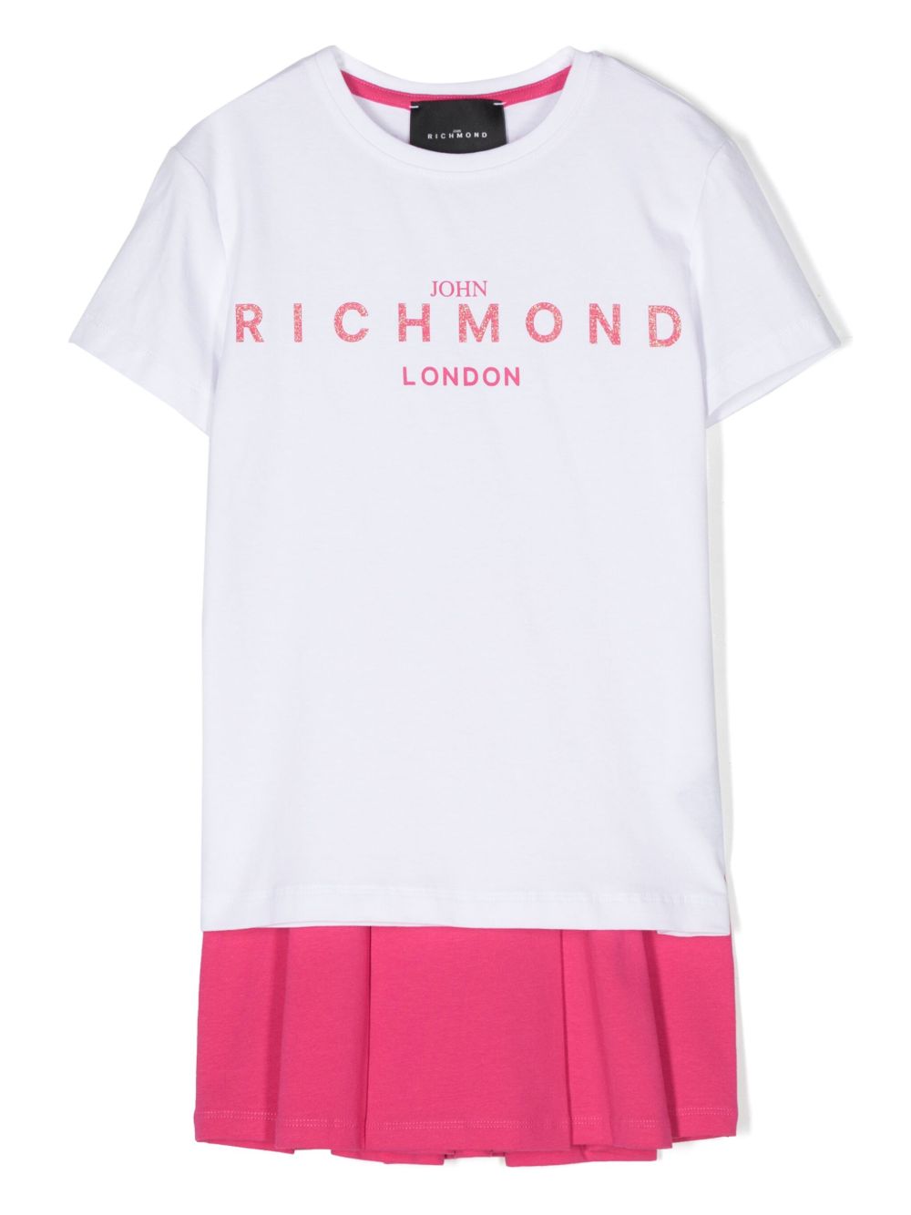 John Richmond Junior logo印花半身裙套装 - 白色