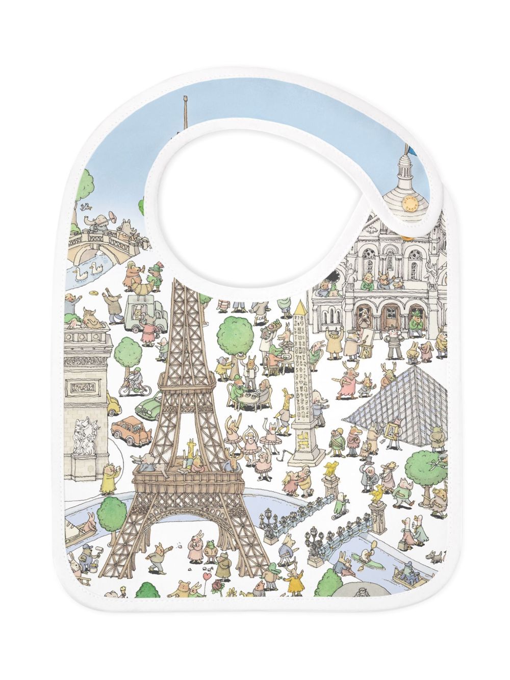 Atelier Choux Paris 印花棉围兜 - 蓝色