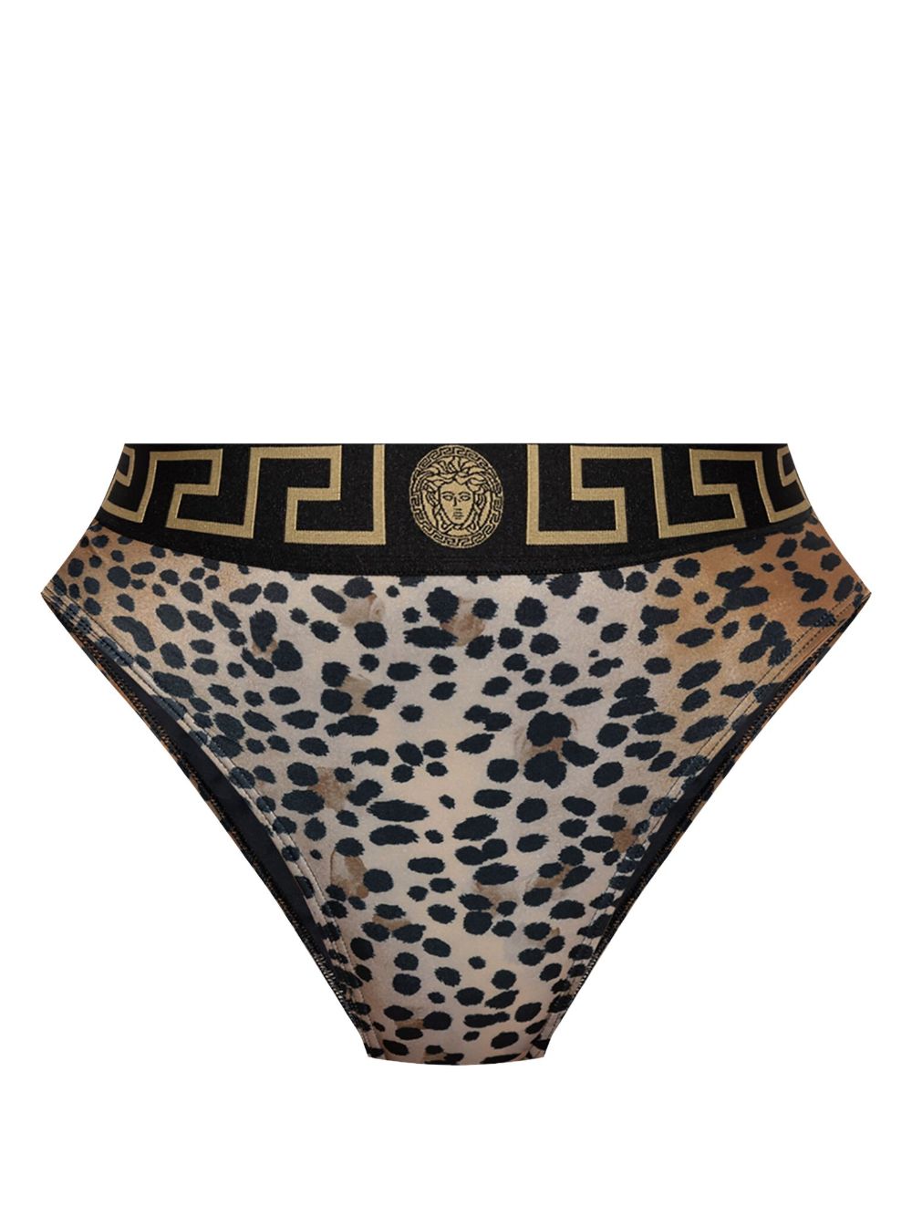 Versace 豹纹比基尼三角裤 - 中性色