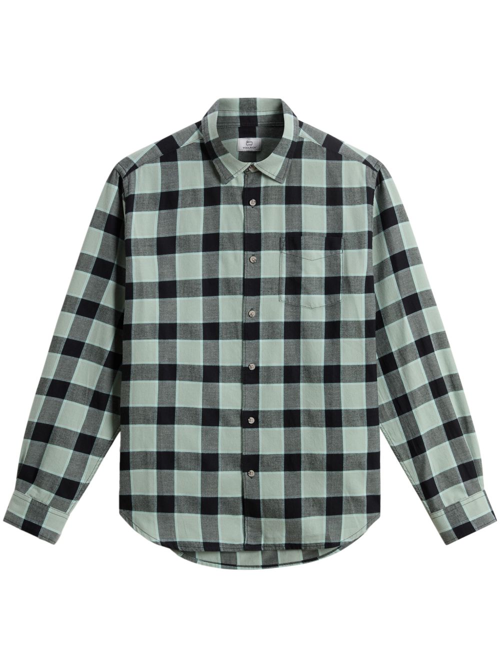 Woolrich 法兰绒格纹衬衫 - 绿色
