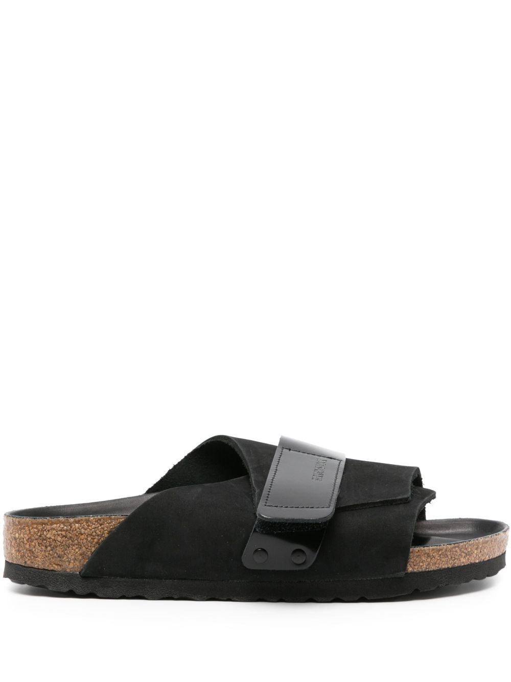 Birkenstock Kyoto 绒面皮平底凉鞋 - 黑色