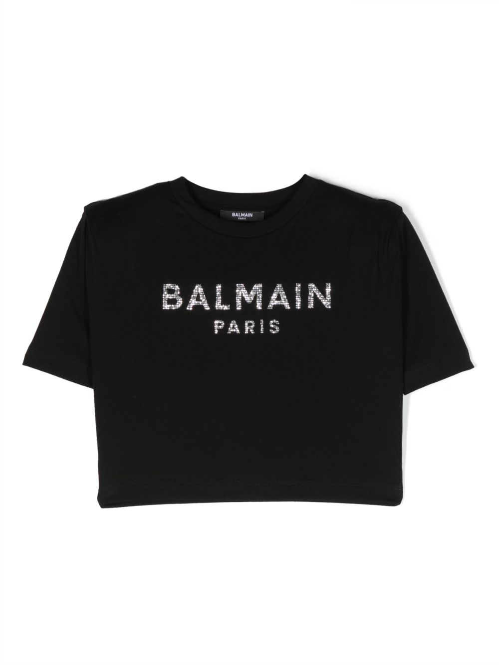 Balmain Kids logo缀饰棉T恤 - 黑色