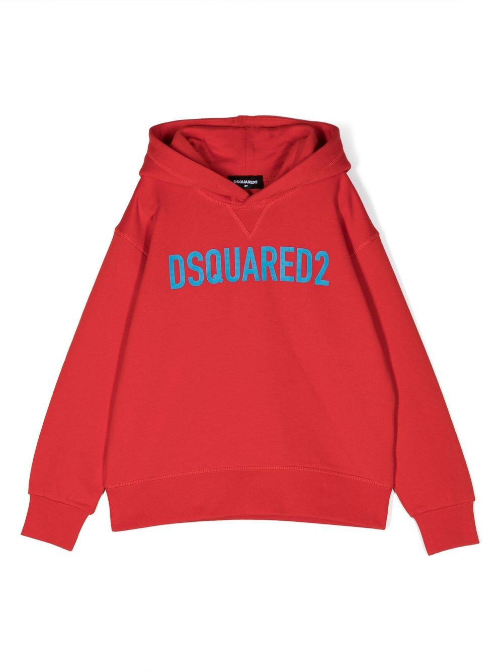 DSQUARED2 KIDS logo印花连帽衫 - 红色