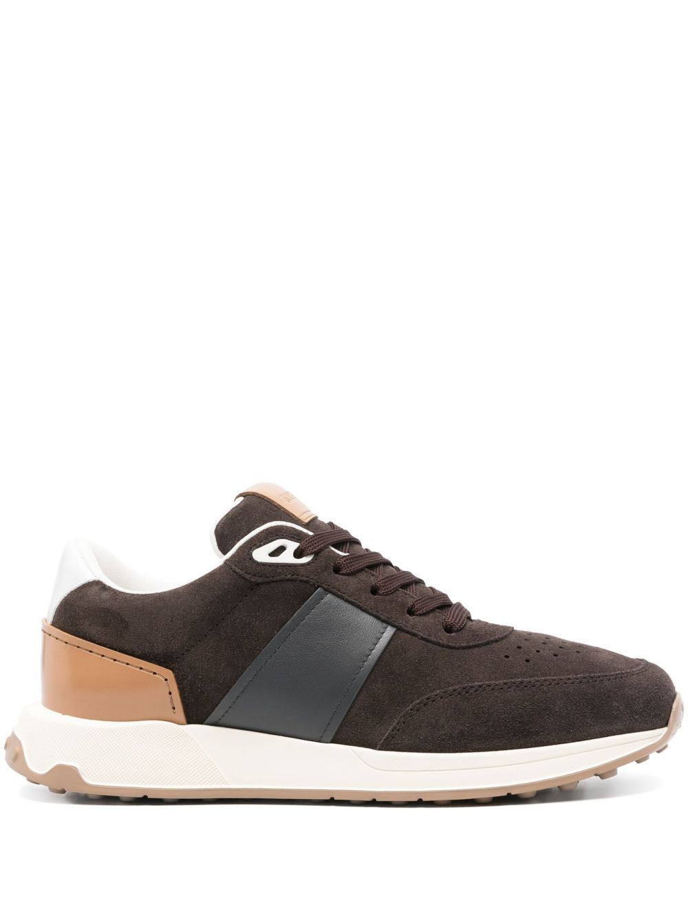 Tod's 系带绒面皮运动鞋 - 褐色