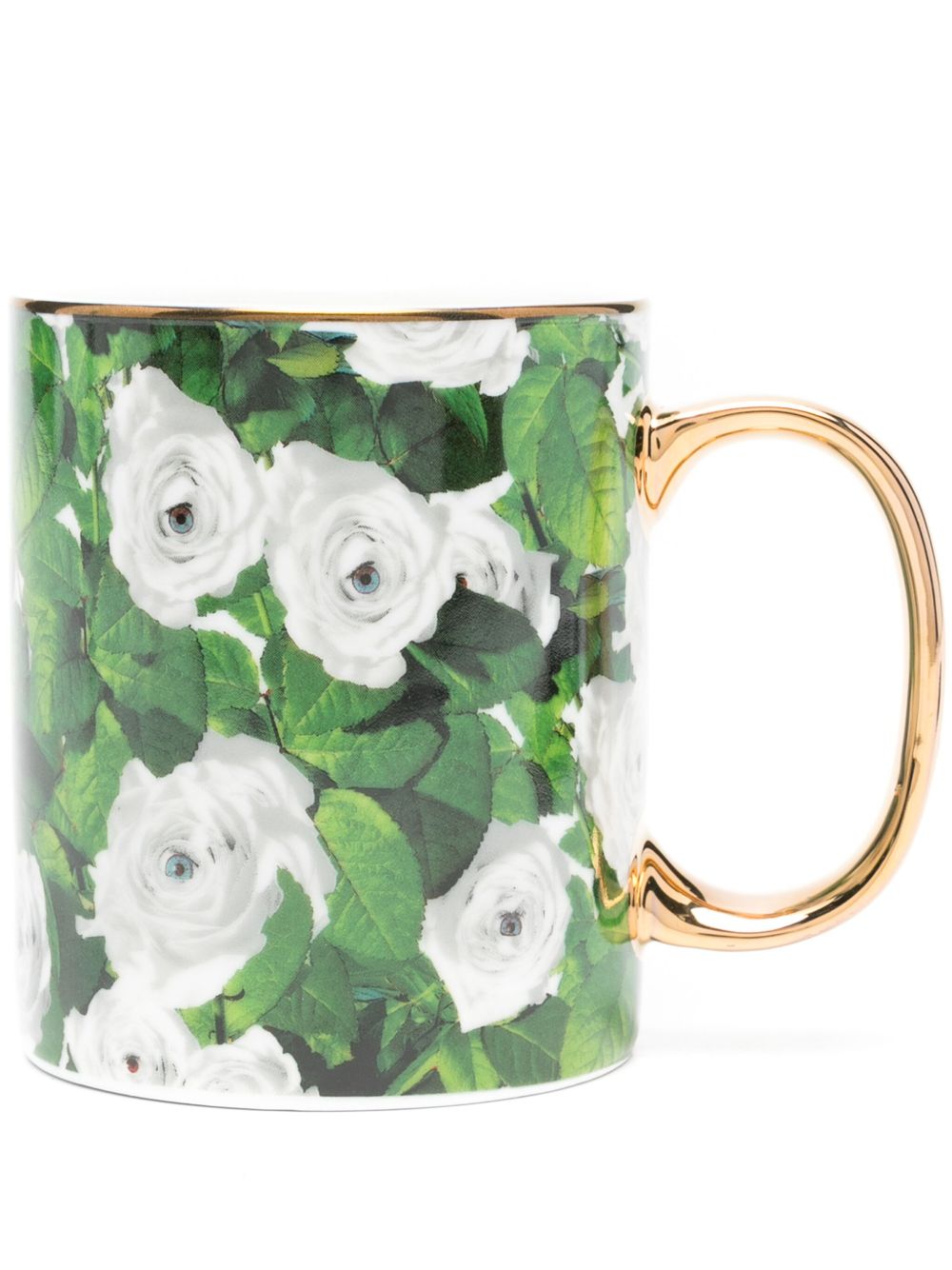 Seletti Roses 陶瓷马克杯 - 绿色