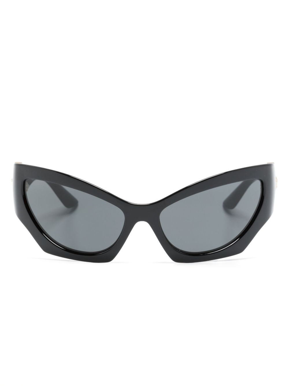 Versace Eyewear Medusa 细节猫眼框太阳眼镜 - 黑色