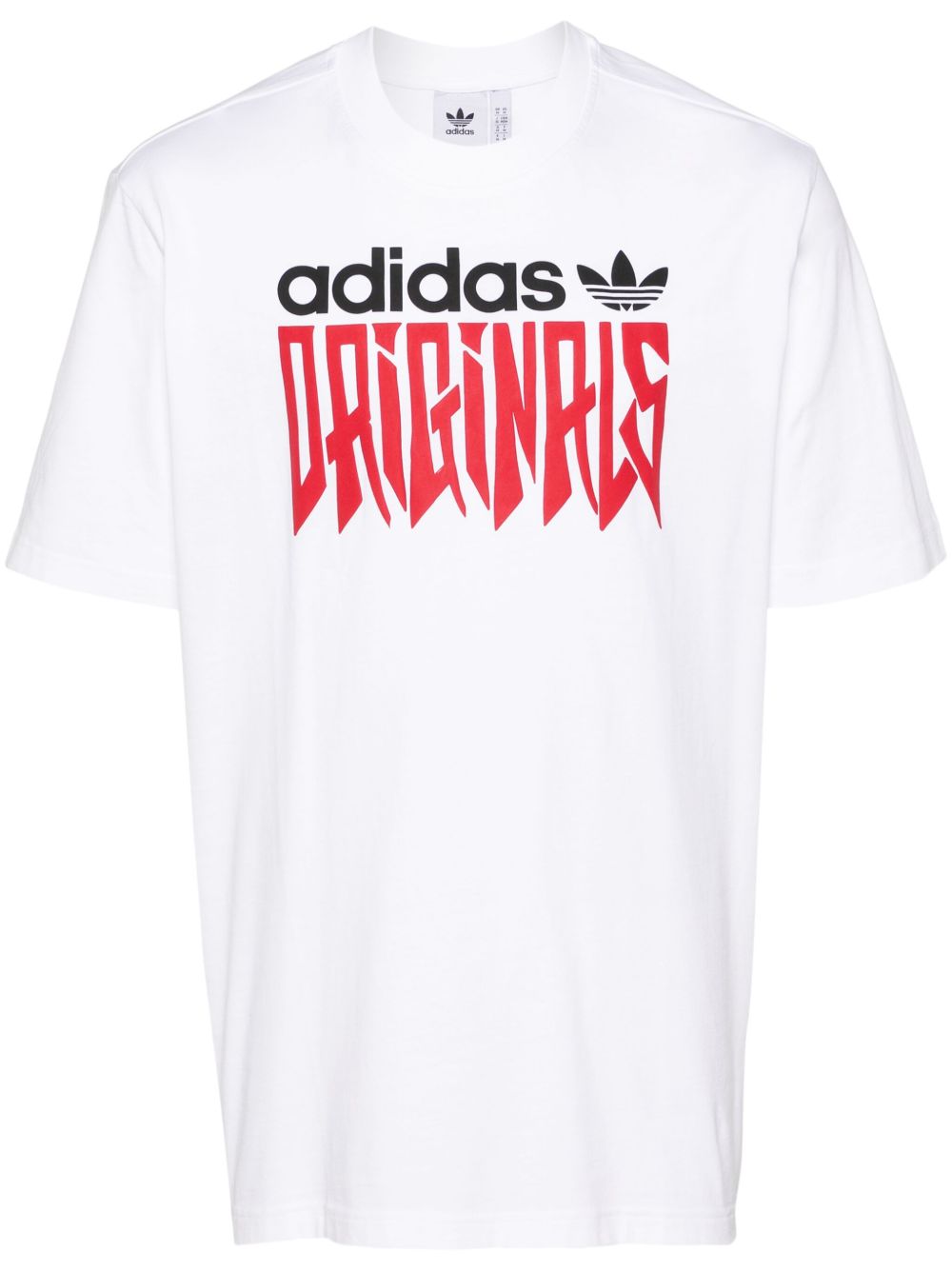 adidas logo印花棉T恤 - 白色