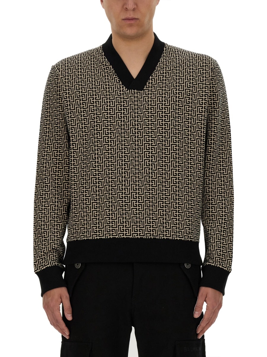 Balmain 印花针织衫