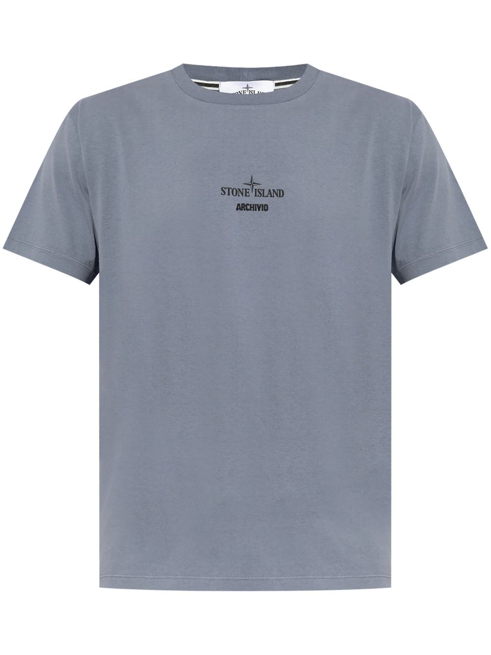 Stone Island logo印花T恤 - 蓝色