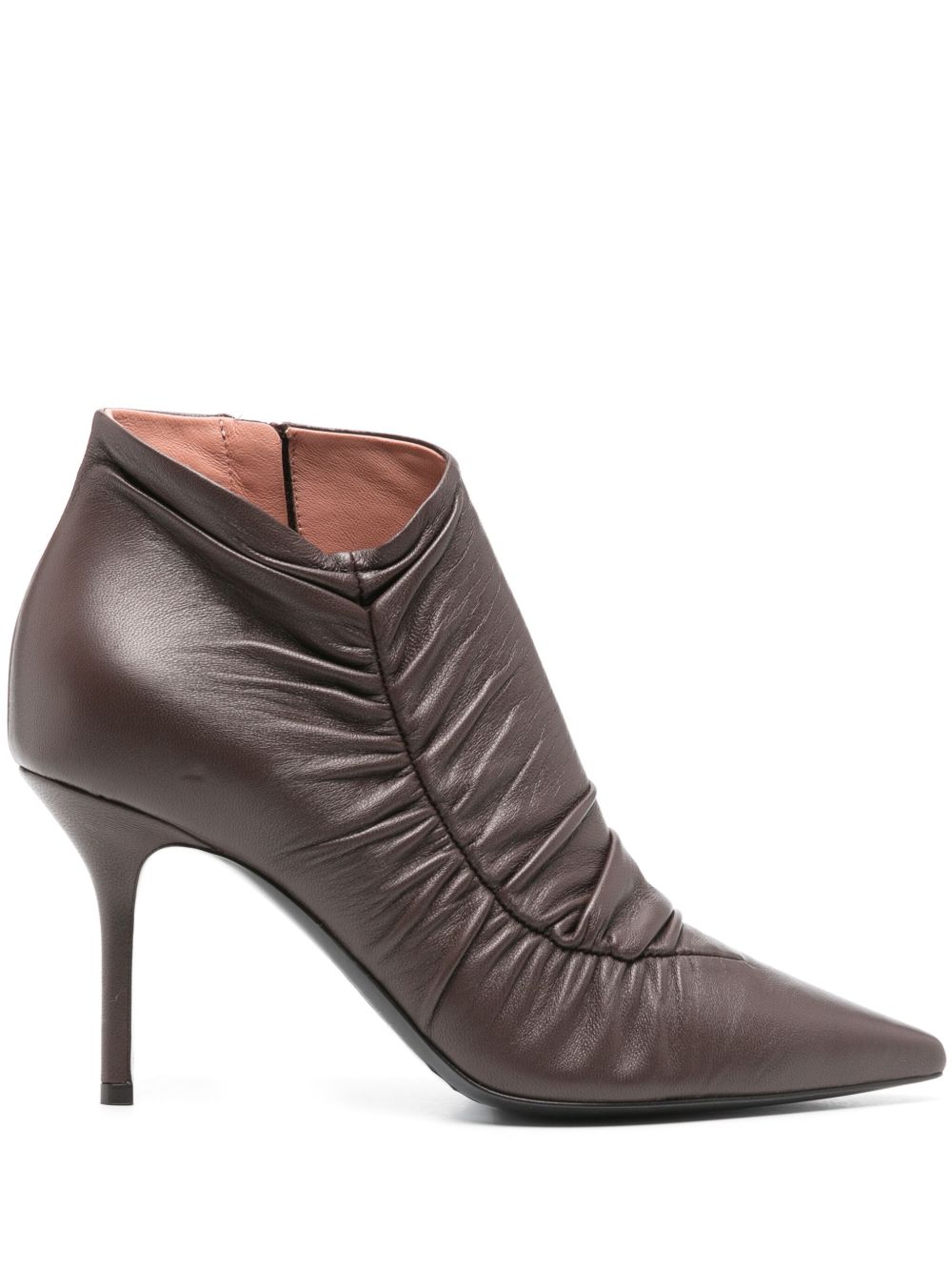 Alberta Ferretti Folding 高跟靴（8.5厘米） - 褐色
