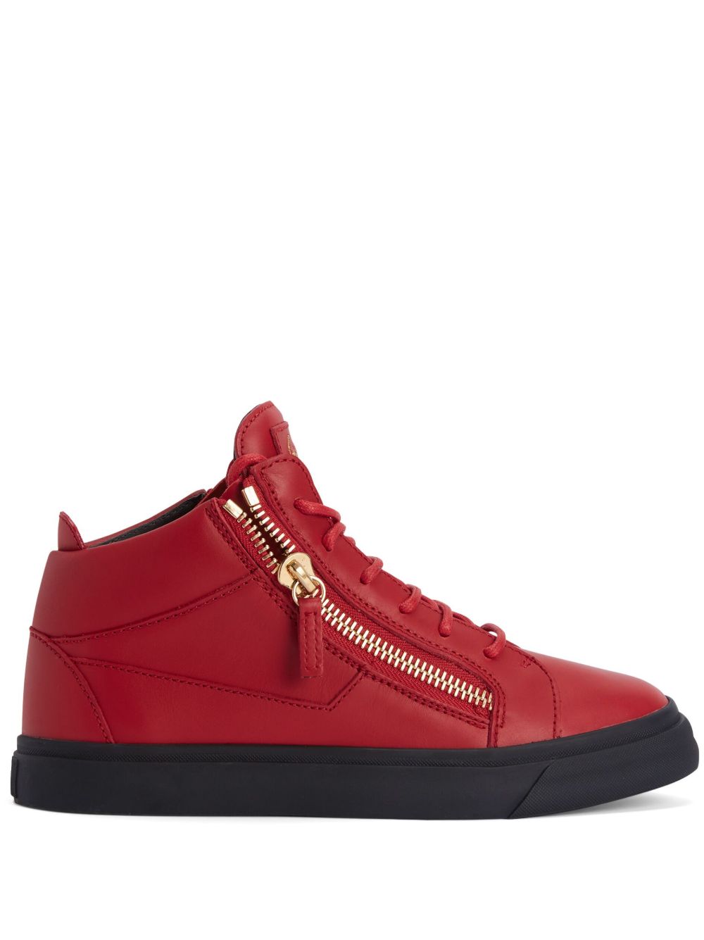 Giuseppe Zanotti Kriss 拉链细节板鞋 - 红色